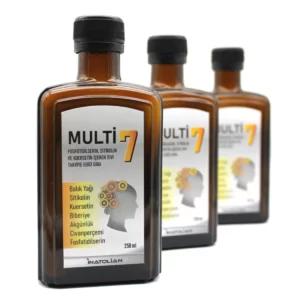 multi7 sıvı takviye fosfatidilserin balık yağı sitikolin 200 ml şişe