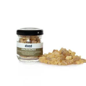Gland cam kavanozda iri tane günlük frankincense reçine tütsü, balzamik arındırıcı koku